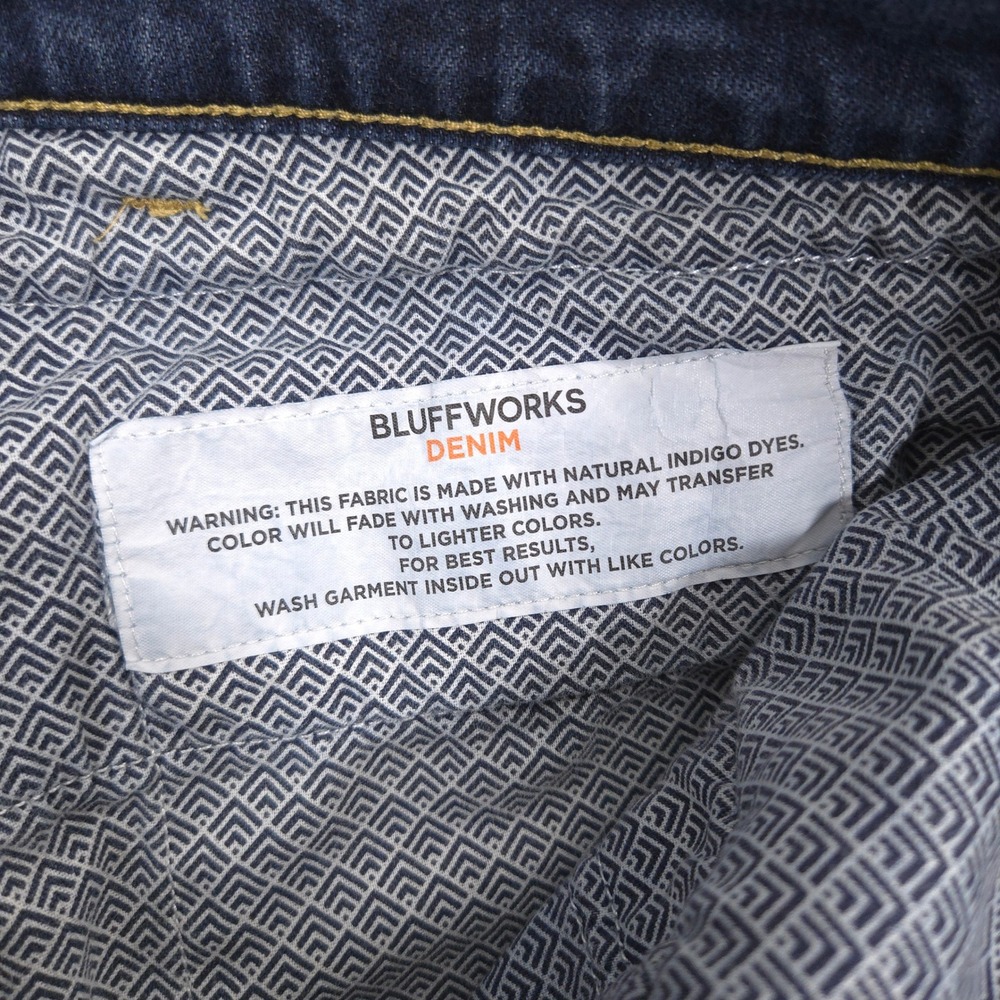 Bluffworks Departure Jeans Mens 36X28 Blue COOLMAX Performance Medium Wash Denim - Picture 13 of 13